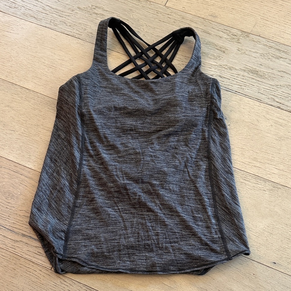 Lululemon Gray Strappy Top
